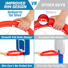 GoSports Tot Shot Modern Kids Basketball Set - Indoor & Outdoor Toy Hoop for Toddlers