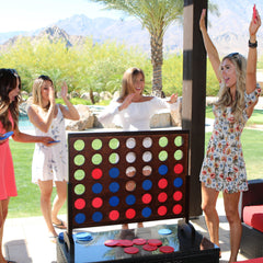 GoSports 3 ft Wide Giant 4-in-a-Row Game - Dark Wood