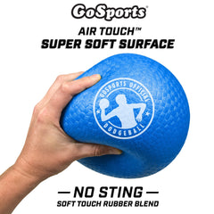 GoSports Air Touch No-Sting Dodgeball Balls - 6 Pack - Blue
