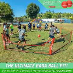 GoSports Gagagon 20 ft Gaga Ball Pit - Portable Indoor/Outdoor Game Set - Includes 2 Balls and Carrying Case