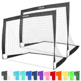 Set of 2 4 x 3 ft Team Tone Pop Up Soccer Goals for Kids