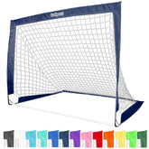 GoSports Team Tone 4 ft x 3 ft Portable Soccer Goal for Kids - Pop Up Net for Backyard - Navy