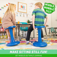 GoSports 18 Inch Wobble Chair - Sensory Stool for Active Kids - ADHD Chair for Classrooms or Home