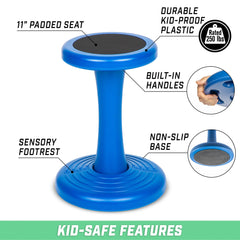 GoSports 18 Inch Wobble Chair - Sensory Stool for Active Kids - ADHD Chair for Classrooms or Home