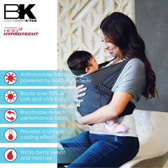 Baby K'tan Active Oasis Baby Carrier in Black-Grey