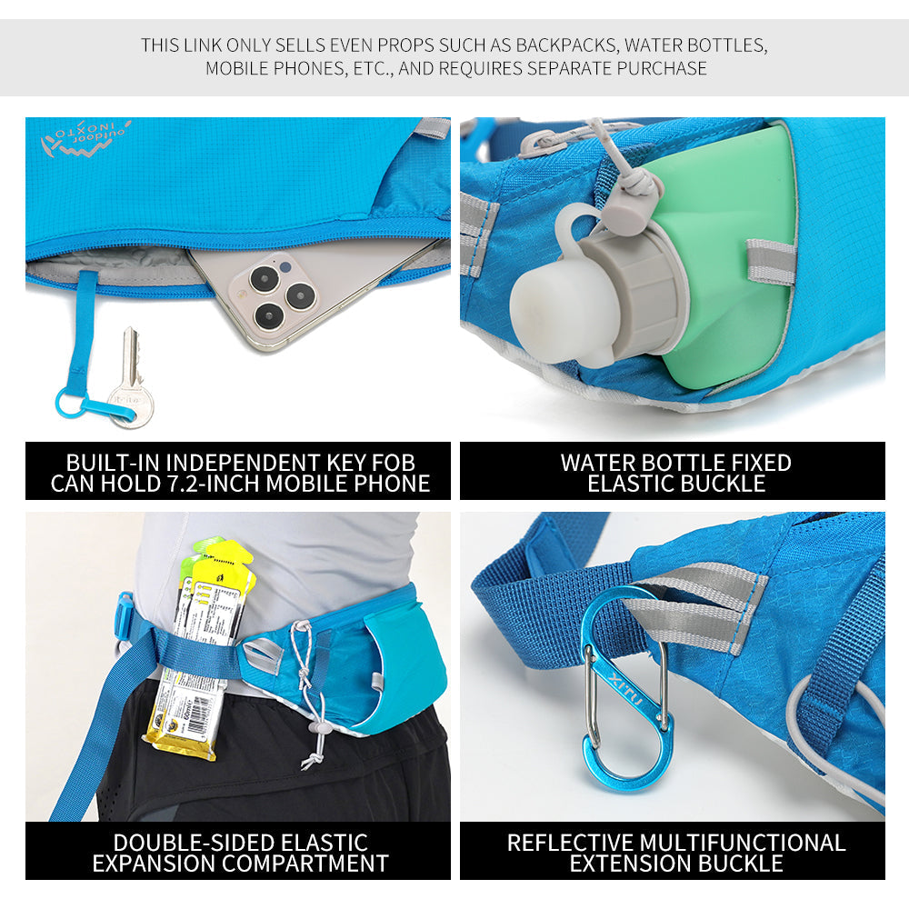 INOXTO Running Bag Waist Bag 7.2 Inch Sports Phone Bag Men Women Waterproof Belt