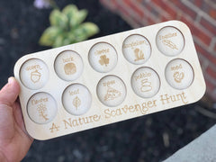 Wooden Nature Scavenger Hunt Board