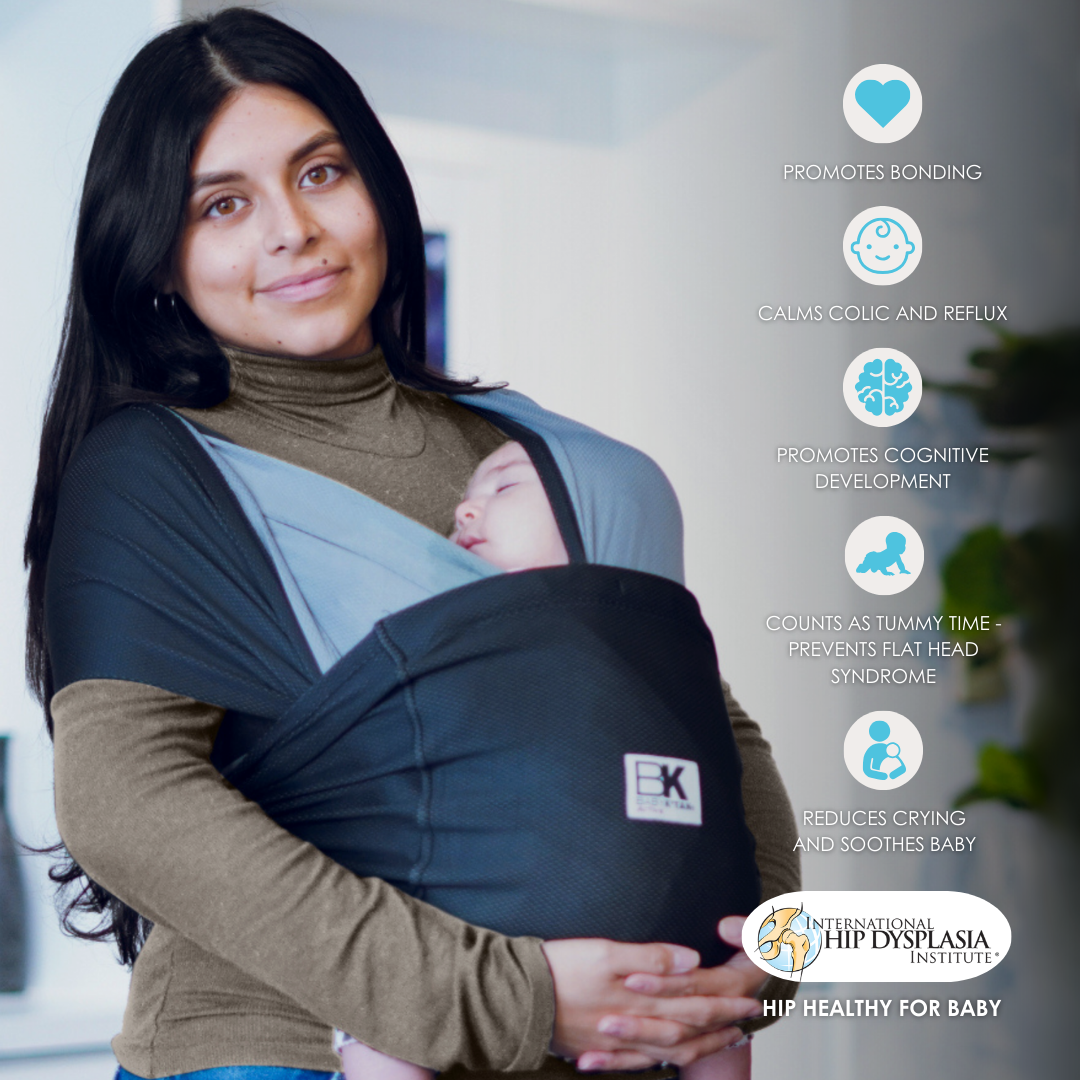 Baby K'tan Active Oasis Baby Carrier in Black-Grey