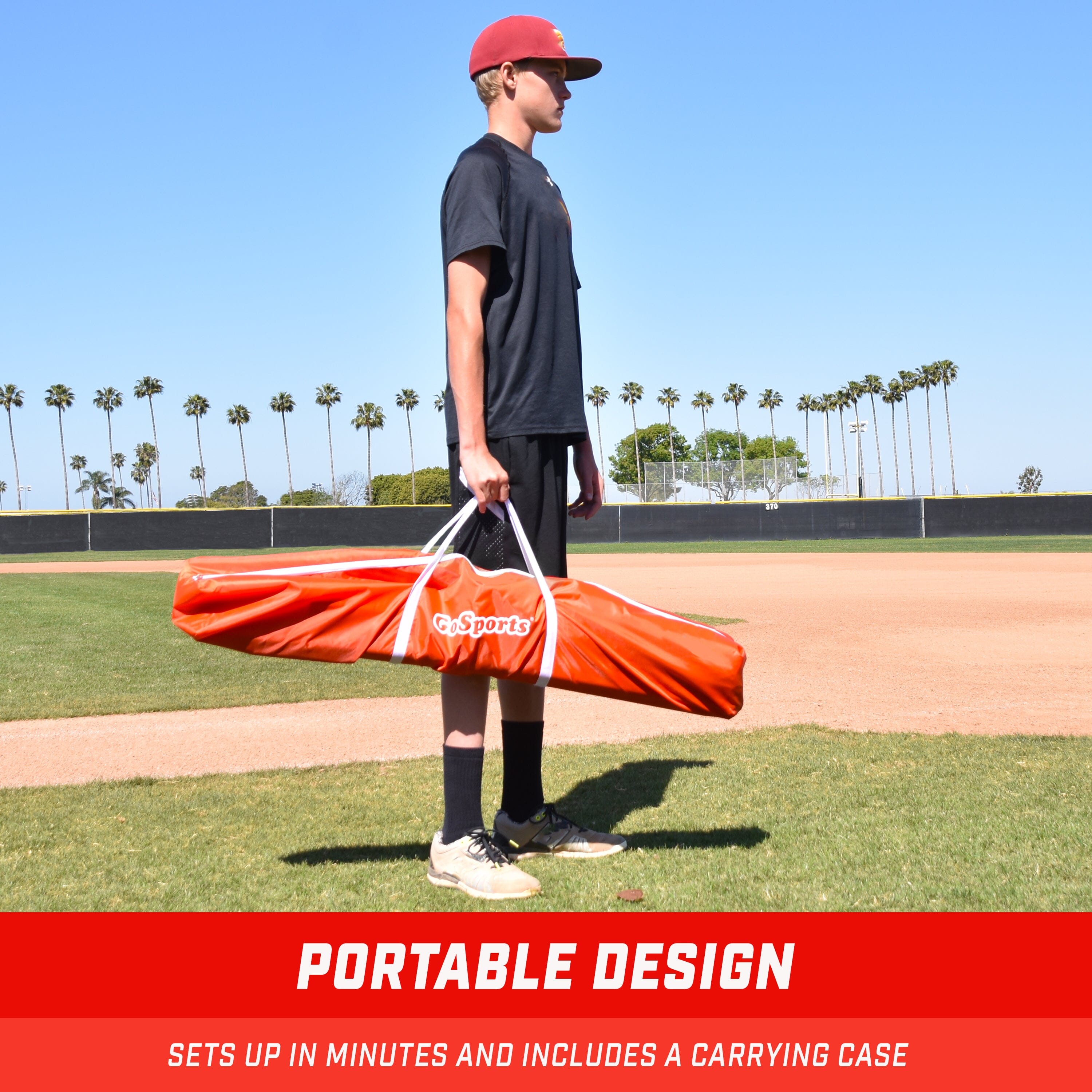 GoSports 7ft x 7 ft Baseball/Softball Practice Net