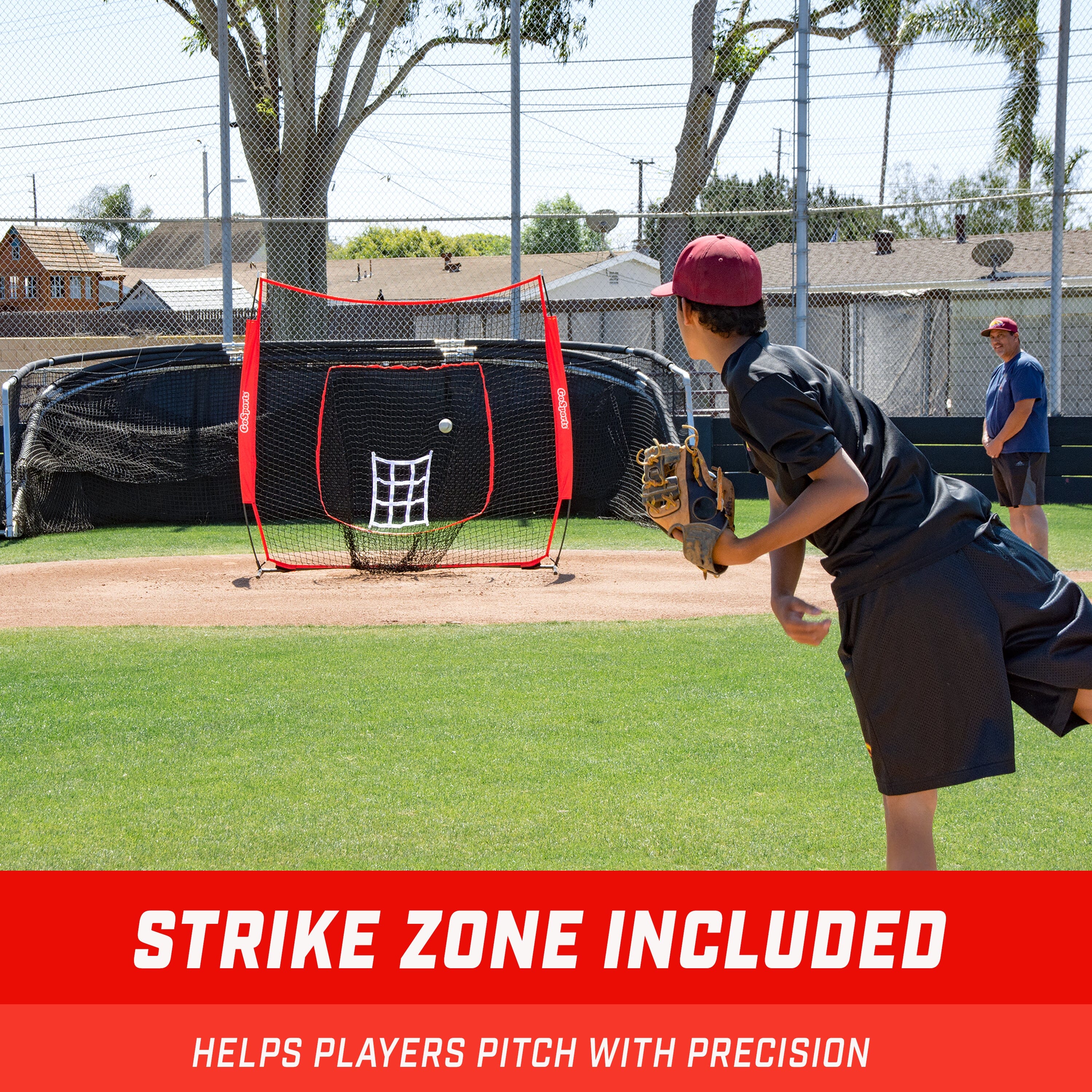 GoSports 7ft x 7 ft Baseball/Softball Practice Net