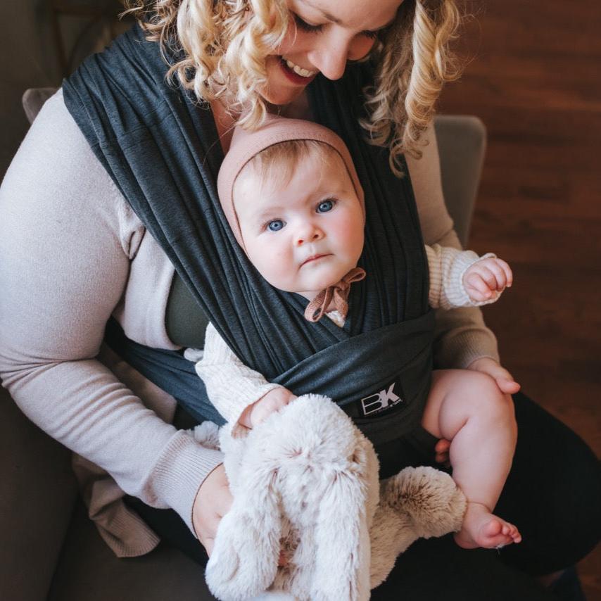 Baby K'tan Active Yoga Baby Carrier in Heather Black