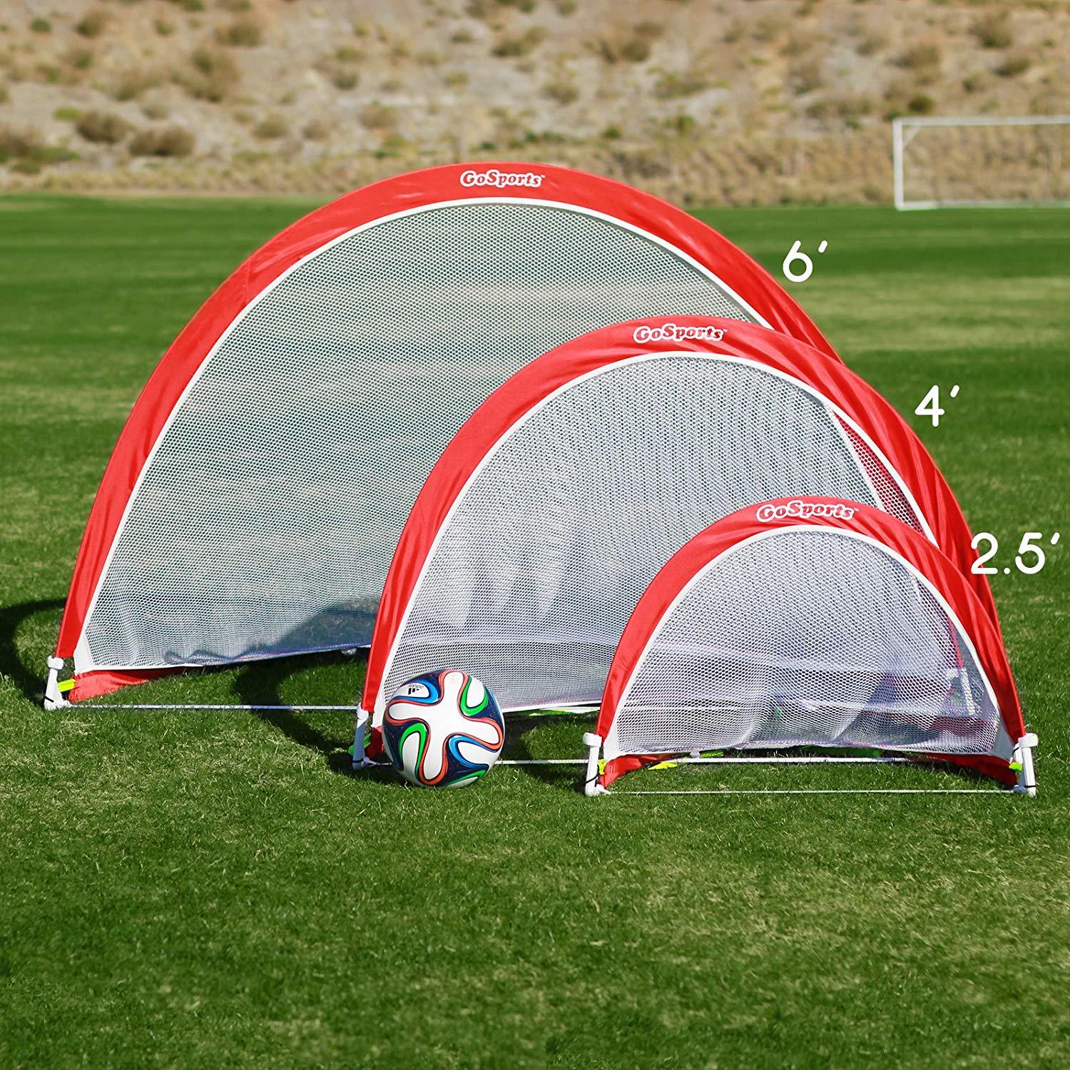 GoSports 4 ft  Portable Pop-Up Soccer Goals Backyard