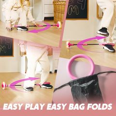 Pink Ankle Skip Ball with Flashing Lights, Skip Toy