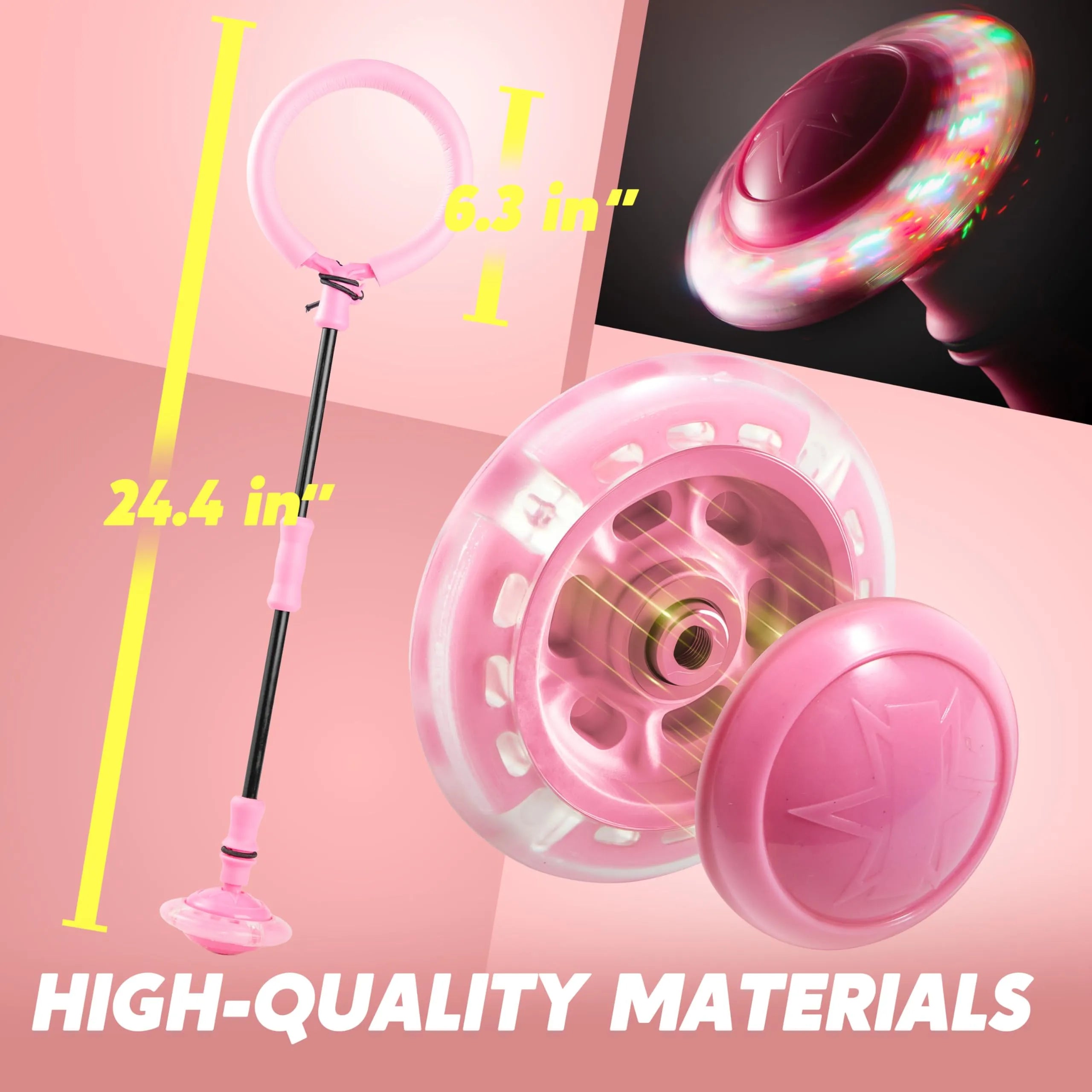 Pink Ankle Skip Ball with Flashing Lights, Skip Toy