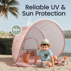 Tiny Land® Sunny Day Beach Tent - Blush Pink
