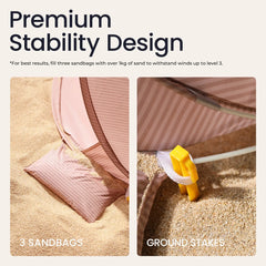 Tiny Land® Sunny Day Beach Tent - Blush Pink