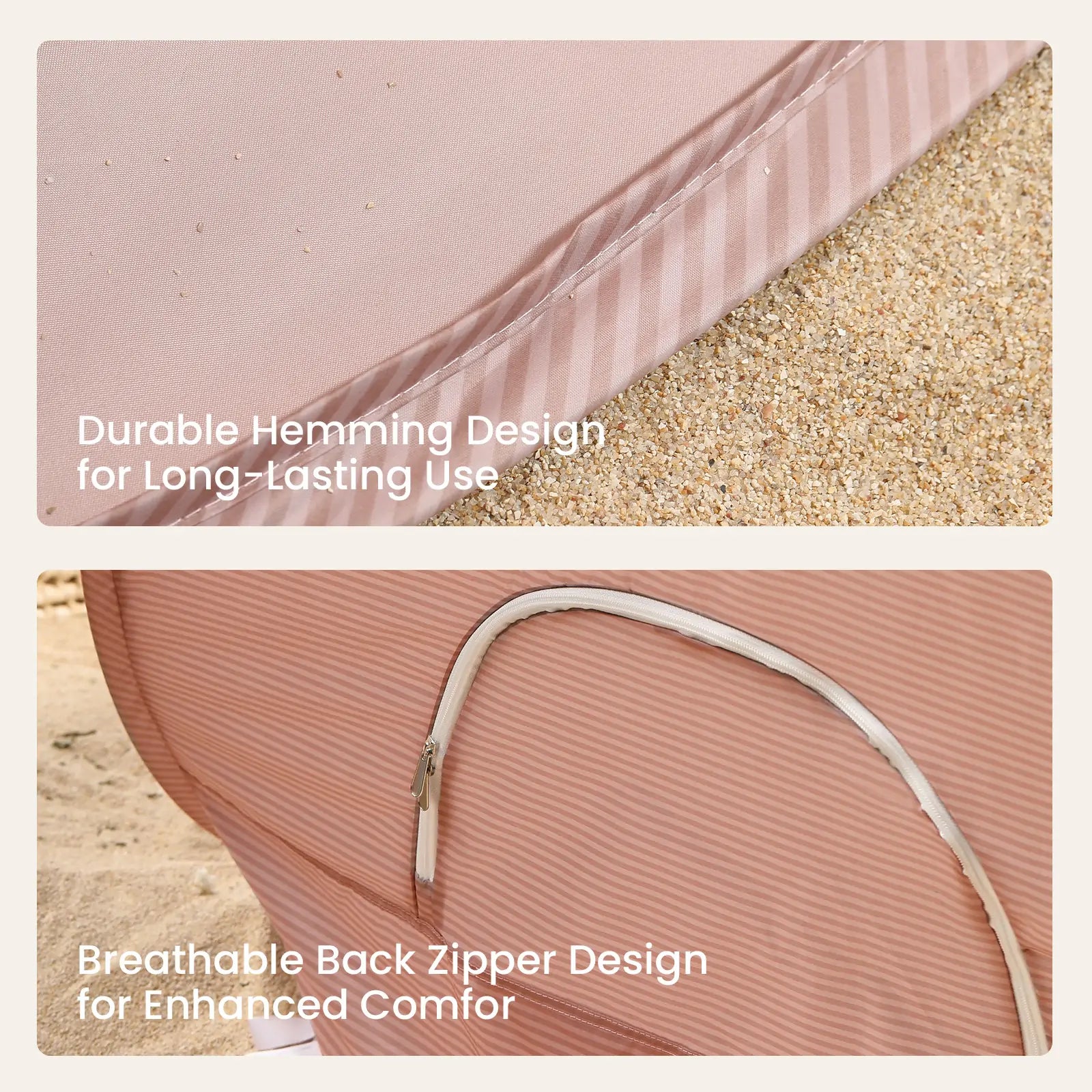 Tiny Land® Sunny Day Beach Tent - Blush Pink