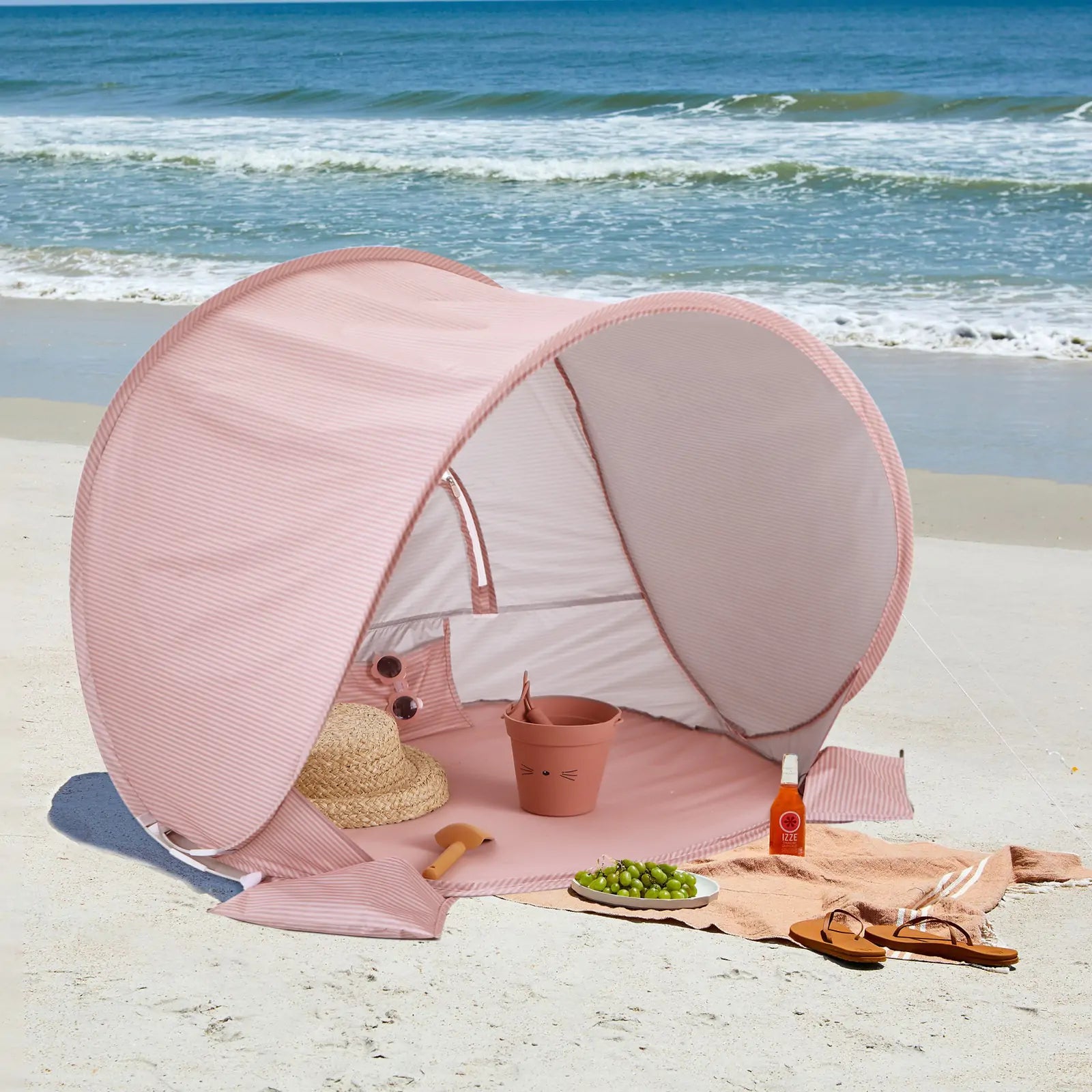Tiny Land® Sunny Day Beach Tent - Blush Pink