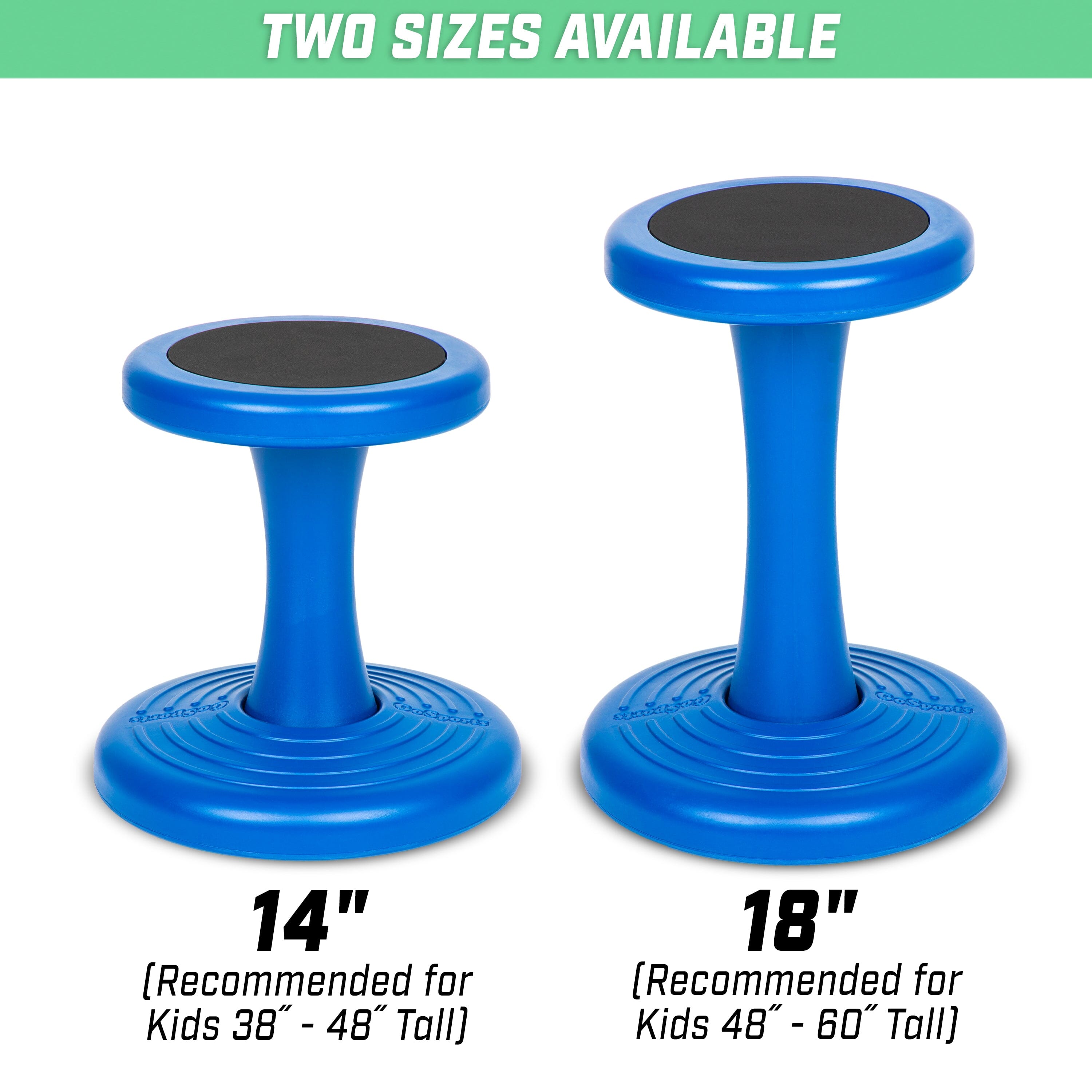 GoSports 18 Inch Wobble Chair - Sensory Stool for Active Kids - ADHD Chair for Classrooms or Home