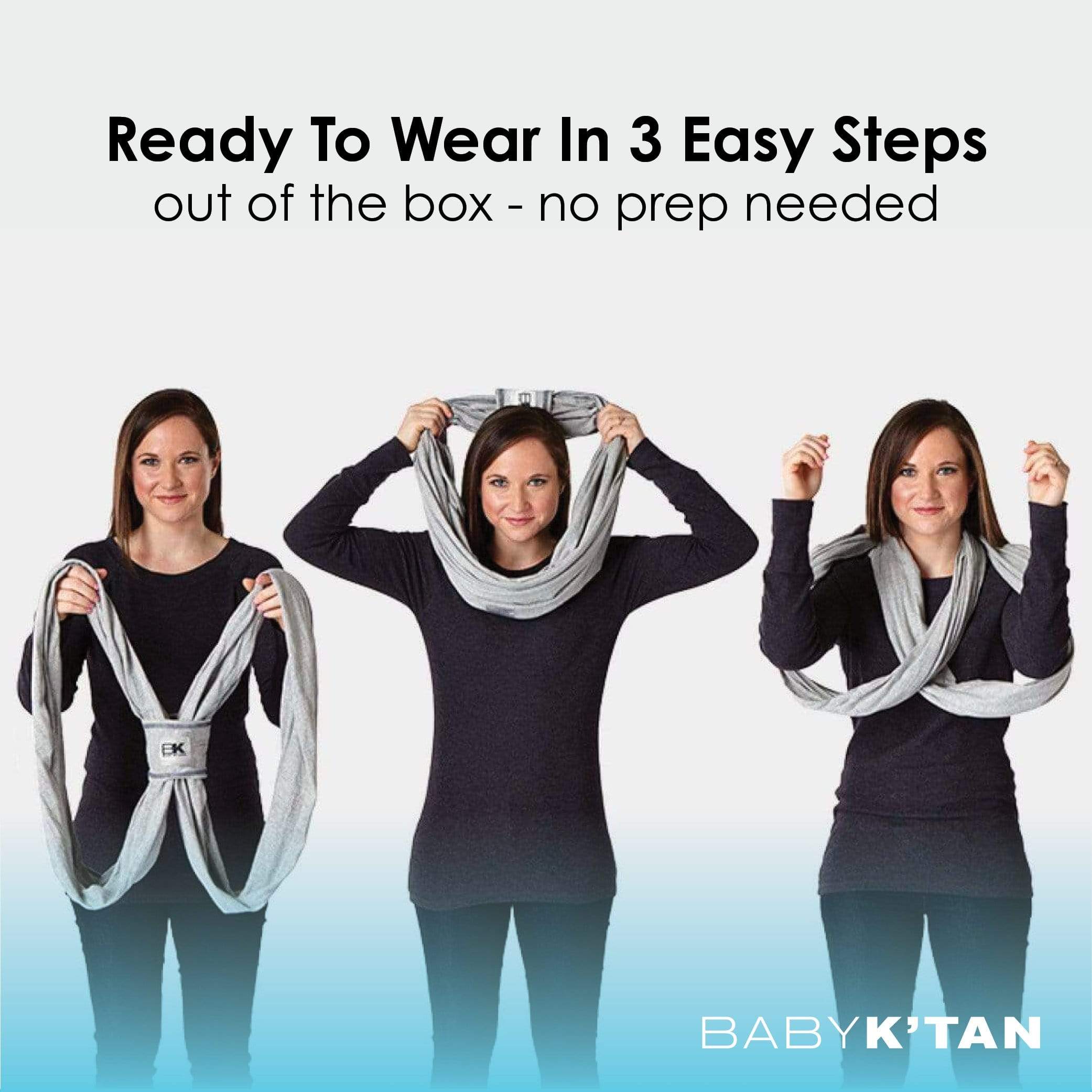 Baby K'tan Active Oasis Baby Carrier in Black-Grey