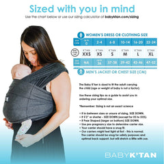 Baby K'tan Active Yoga Baby Carrier in Heather Black