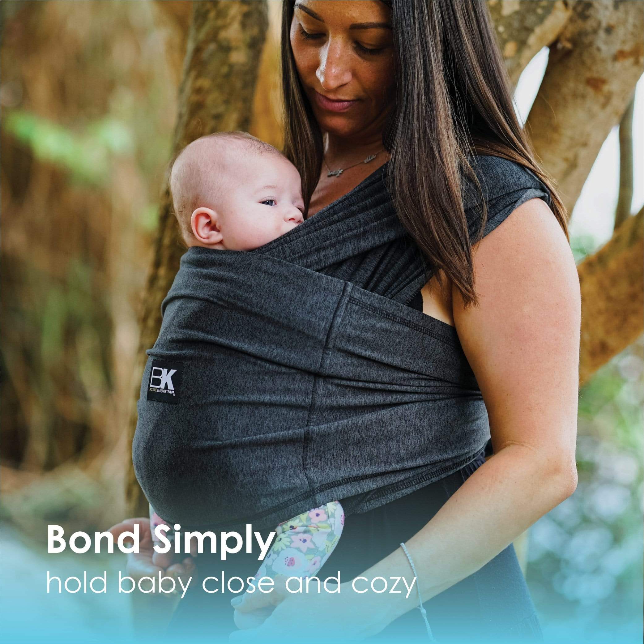 Baby K'tan Active Yoga Baby Carrier in Heather Black