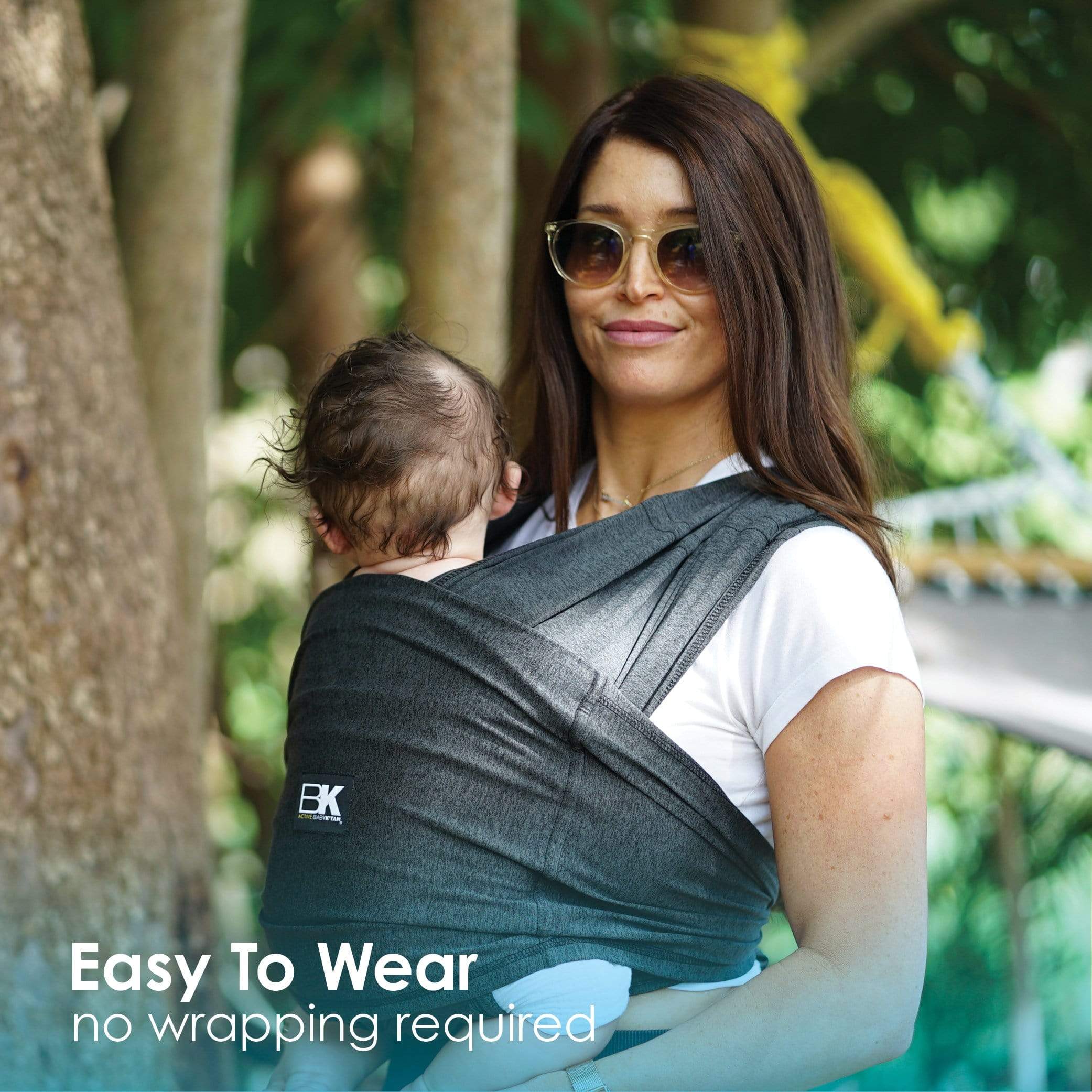 Baby K'tan Active Yoga Baby Carrier in Heather Black