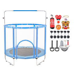 55" Trampoline for Kids Mini Toddler Trampoline with Net Indoor Outdoor