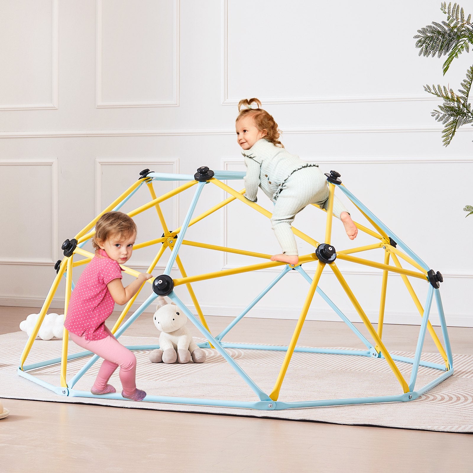 6FT Geometric Dome Climber Play Center for Kids 3 to 9 Years Old