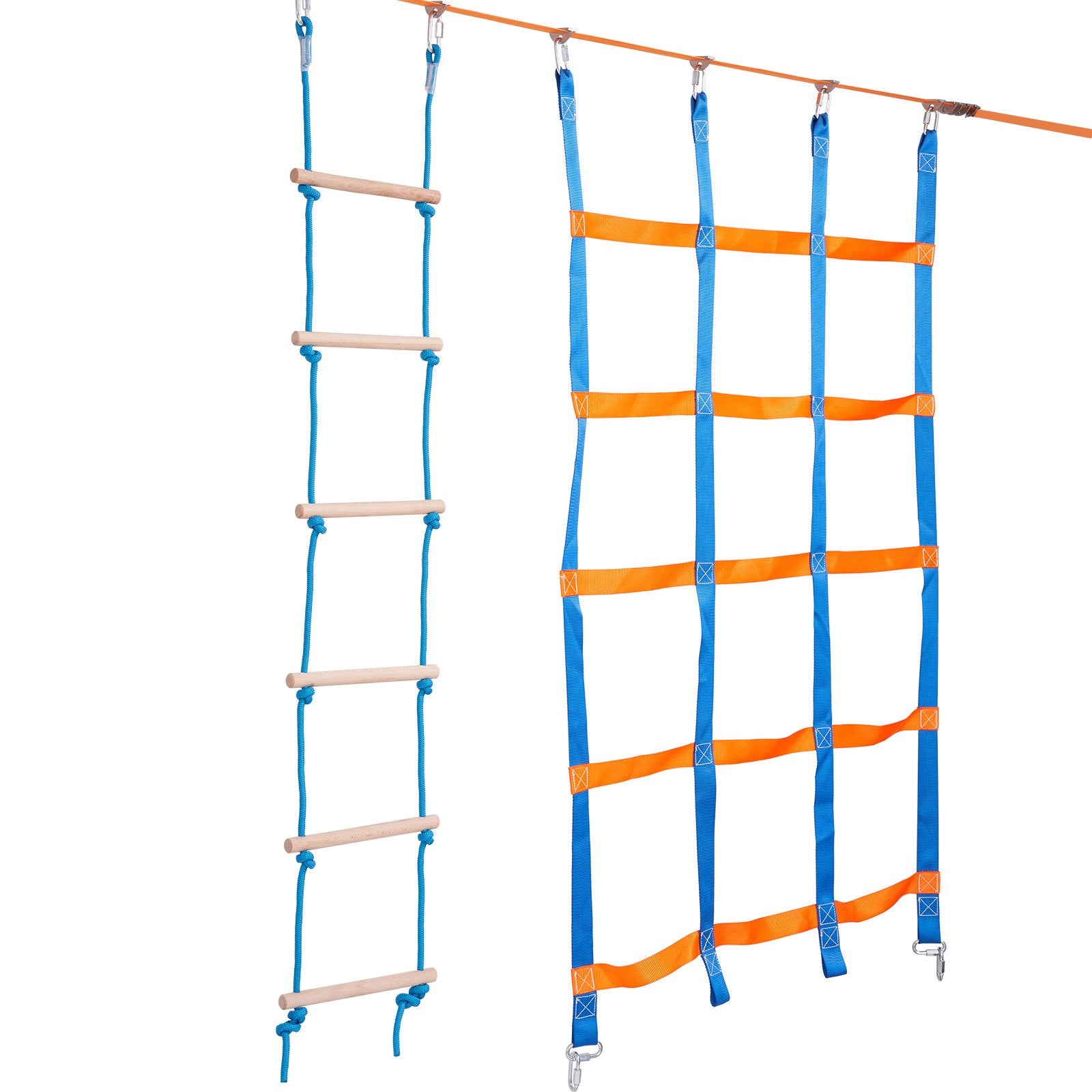 Ninja Warrior Obstacle Course Set with 12 Obstacles for Kids