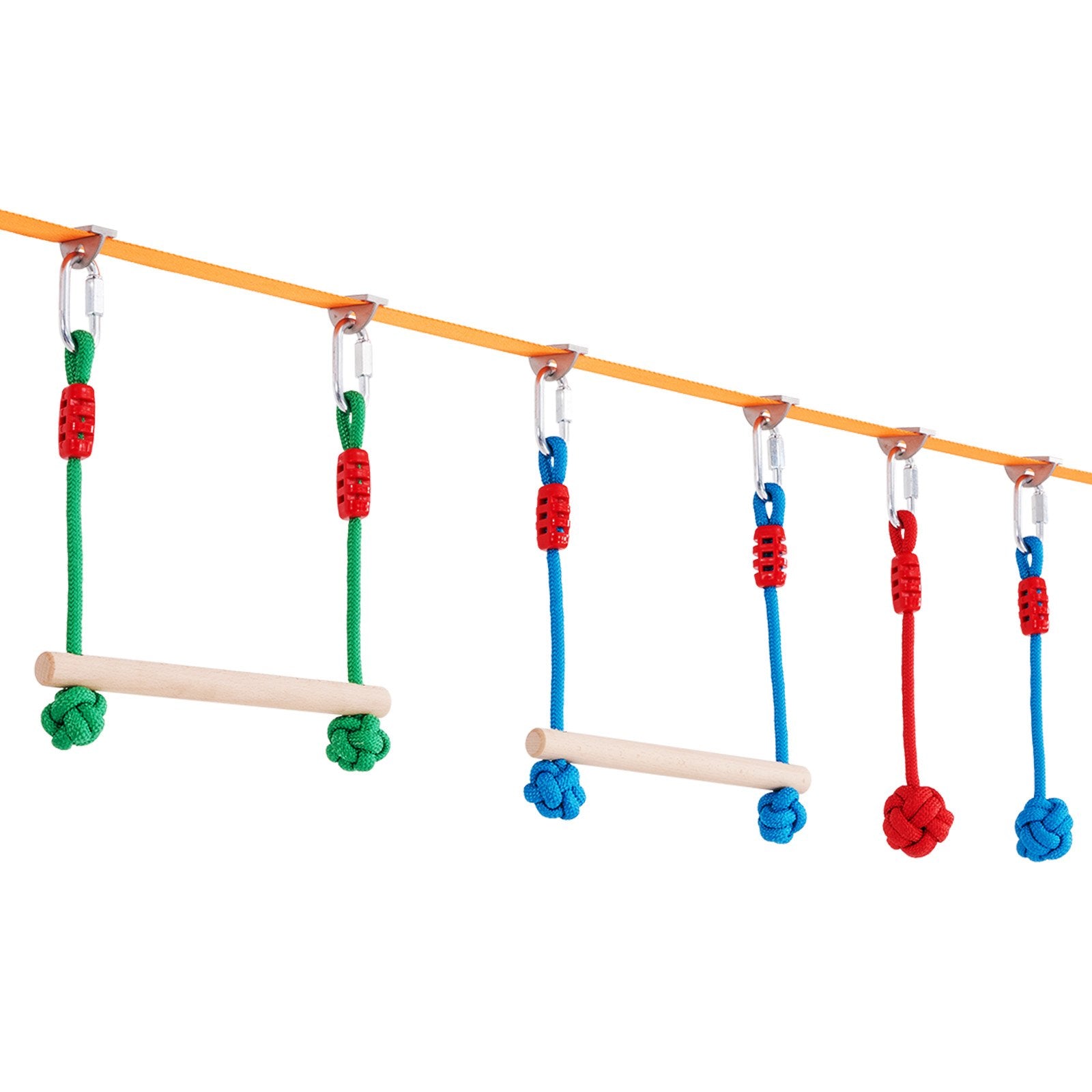 Ninja Warrior Obstacle Course Set with 12 Obstacles for Kids
